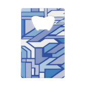 Geometrisch patroon 2 creditkaart flessenopener (Achterkant)