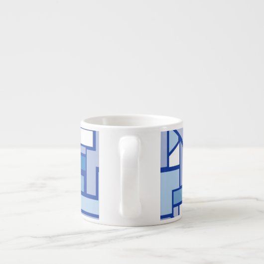 Geometrisch patroon 2 espresso kop (Achterkant)