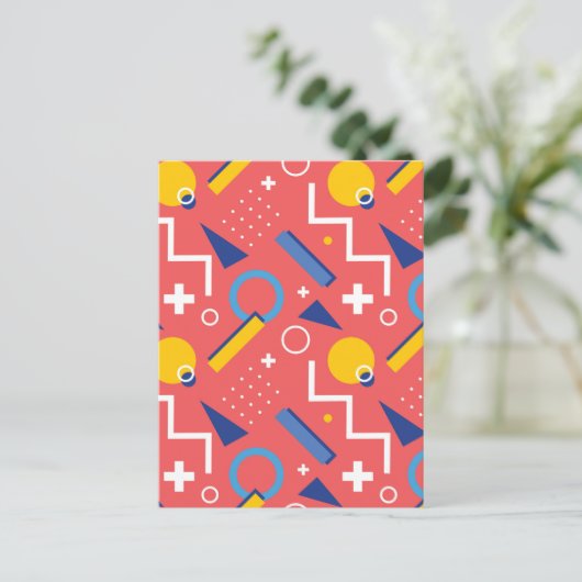 Geometrisch patroon 2 feestdagenkaart (Staand voorkant)