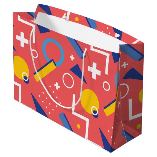 Geometrisch patroon 2 groot cadeauzakje (Achterkant Gekanteld)
