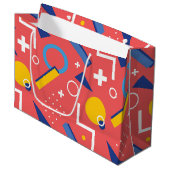 Geometrisch patroon 2 groot cadeauzakje (Voorkant Gekanteld)