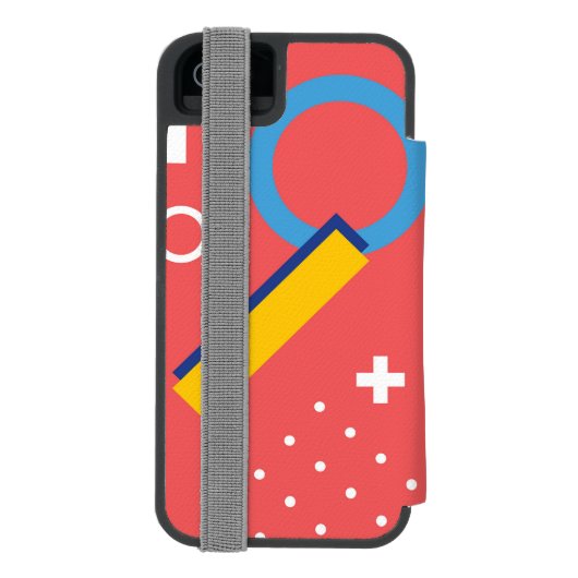 Geometrisch patroon 2 incipio iPhone portemonnee hoesje (Agenda Achterkant)