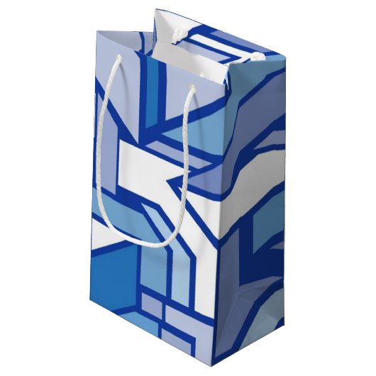 Geometrisch patroon 2 klein cadeauzakje (Achterkant Gekanteld)