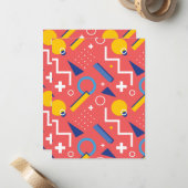 Geometrisch patroon 2 notitiekaartje (Voorkant / Achterkant in situ)