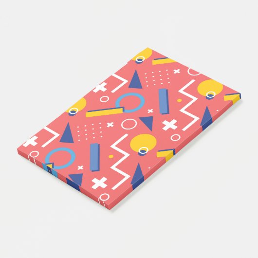 Geometrisch patroon 2 post-it® notes (Schuin)