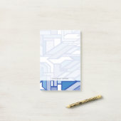 Geometrisch patroon 2 post-it® notes (Op bureau)