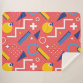 Geometrisch patroon 2 sherpa deken (Voorkant (horizontaal))