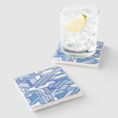 Geometrisch patroon 2 stenen onderzetter (Zijkant)