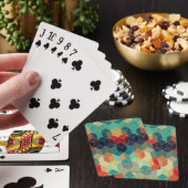 Geometrisch patroon 2 van kleurrijke kubussen pokerkaarten (Insitu)