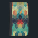 Geometrisch patroon 2 van kleurrijke kubussen galaxy s4 portefeuille hoesje<br><div class="desc">Kleurrijke kubussen geometrisch naadloos patroon</div>