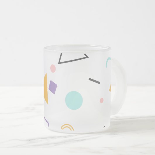 Geometrisch patroon 31 matglas koffiemok (Voorkant rechts)