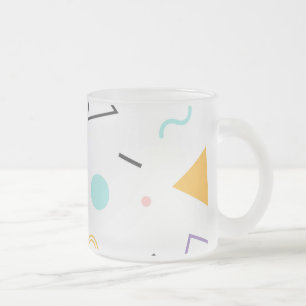 Geometrisch patroon 31 matglas koffiemok