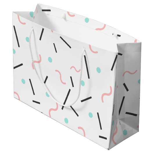 Geometrisch patroon 32 groot cadeauzakje (Achterkant Gekanteld)