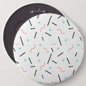 Geometrisch patroon 32 ronde button 6,0 cm (Voorkant /achterkant)