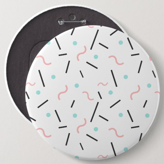 Geometrisch patroon 32 ronde button 6,0 cm (Voorkant /achterkant)