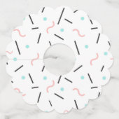 Geometrisch patroon 32 wijnglaslabel (Voorkant)