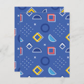 Geometrisch patroon 3 briefkaart (Voorkant / Achterkant)