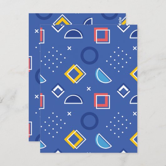 Geometrisch patroon 3 briefkaart (Voorkant / Achterkant)