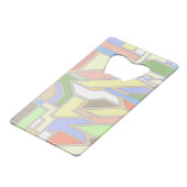 Geometrisch patroon 3 creditkaart flessenopener (Achterkant Gekanteld)