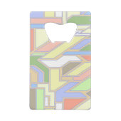 Geometrisch patroon 3 creditkaart flessenopener (Achterkant)
