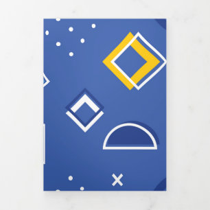 Geometrisch patroon 3 drieluik wenskaart