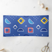 Geometrisch patroon 3 drieluik wenskaart (Binnen)