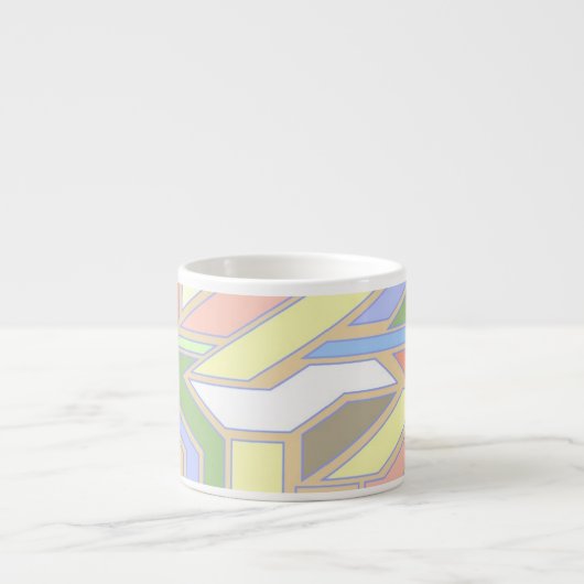Geometrisch patroon 3 espresso kop (Voorkant)