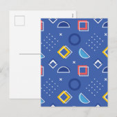 Geometrisch patroon 3 feestdagenkaart (Voorkant / Achterkant)