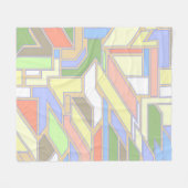 Geometrisch patroon 3 fleece deken (Voorkant (Horizontaal))