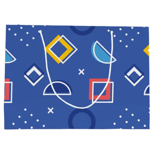 Geometrisch patroon 3 groot cadeauzakje (Achterkant)