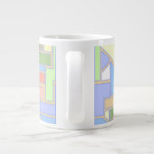 Geometrisch patroon 3 grote koffiekop (Achterkant)