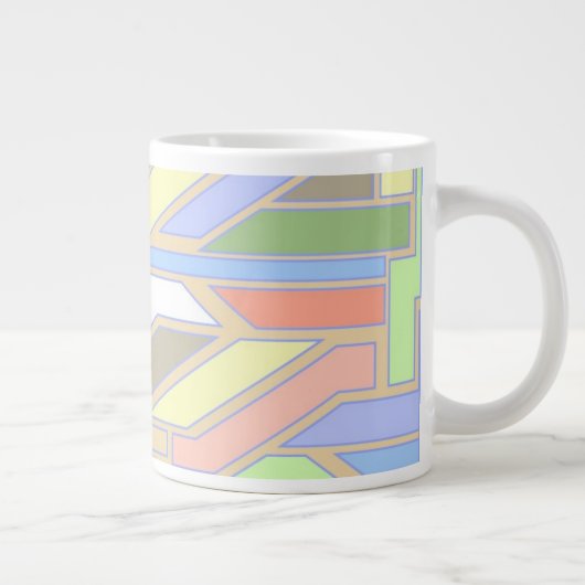 Geometrisch patroon 3 grote koffiekop (Rechts)