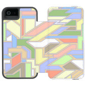 Geometrisch patroon 3 incipio iPhone portemonnee hoesje (Agenda Open)