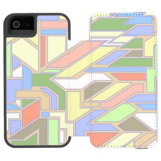 Geometrisch patroon 3 incipio iPhone portemonnee hoesje (Agenda Open)