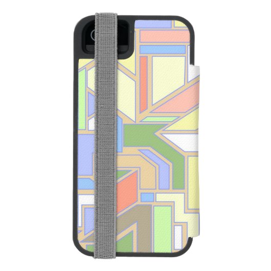 Geometrisch patroon 3 incipio iPhone portemonnee hoesje (Agenda Achterkant)