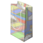 Geometrisch patroon 3 klein cadeauzakje (Voorkant Gekanteld)