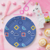 Geometrisch patroon 3 papieren bordje (Feest)