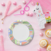 Geometrisch patroon 3 papieren bordje (Feest)