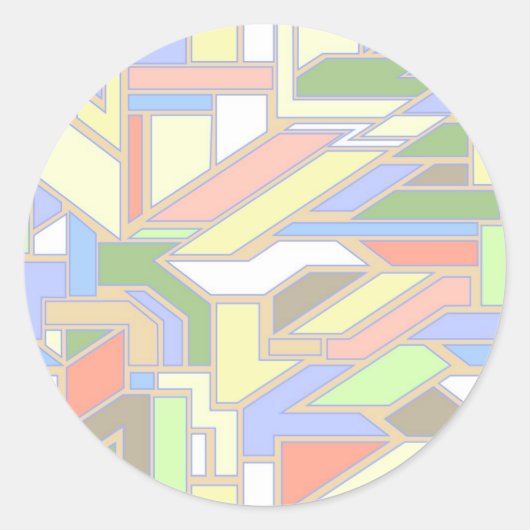 Geometrisch patroon 3 ronde sticker (Voorkant)