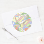 Geometrisch patroon 3 ronde sticker (Envelop)