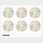 Geometrisch patroon 3 ronde sticker (Vel)