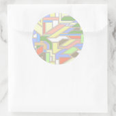 Geometrisch patroon 3 ronde sticker (Tas)