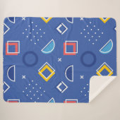 Geometrisch patroon 3 sherpa deken (Voorkant (horizontaal))