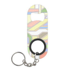 Geometrisch patroon 3 sleutelhanger flessenopener