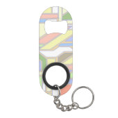Geometrisch patroon 3 sleutelhanger flessenopener (Achterkant)
