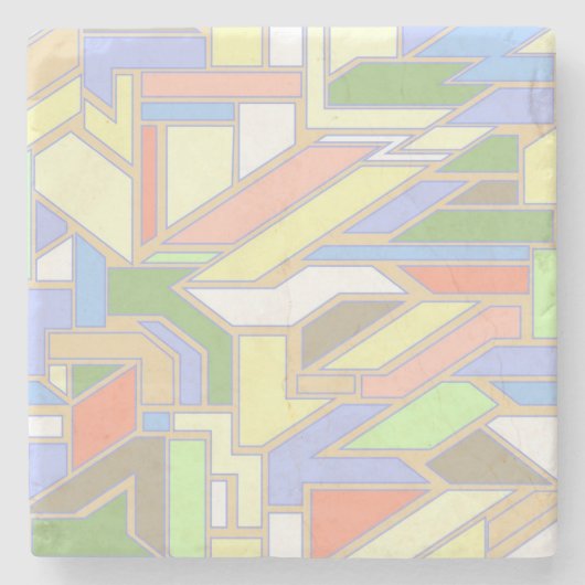 Geometrisch patroon 3 stenen onderzetter (Voorkant)