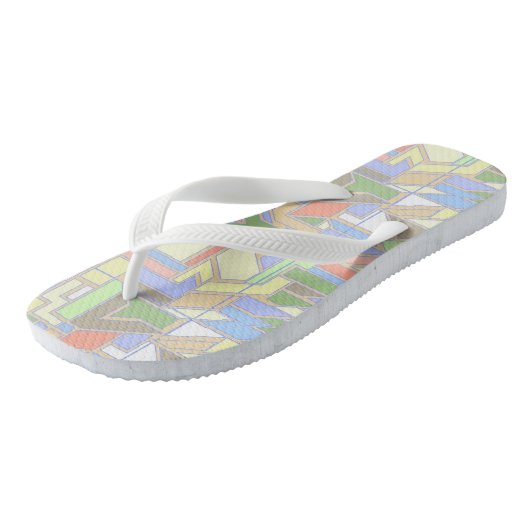 Geometrisch patroon 3 teenslippers (Schuin)