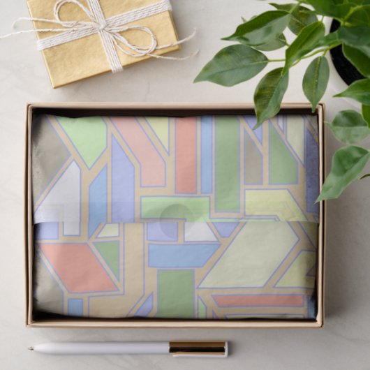 Geometrisch patroon 3 tissuepapier (Geschenk)