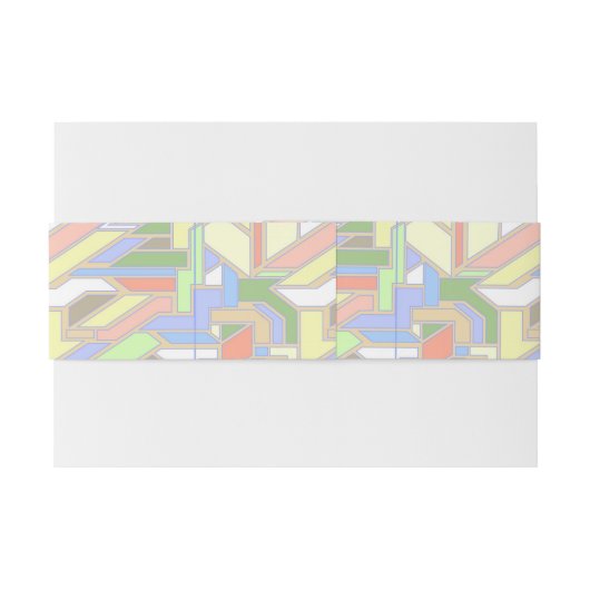 Geometrisch patroon 3 uitnodigingen wikkel (Achterkant Voorbeeld)