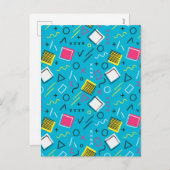 Geometrisch patroon 4 feestdagenkaart (Voorkant / Achterkant)